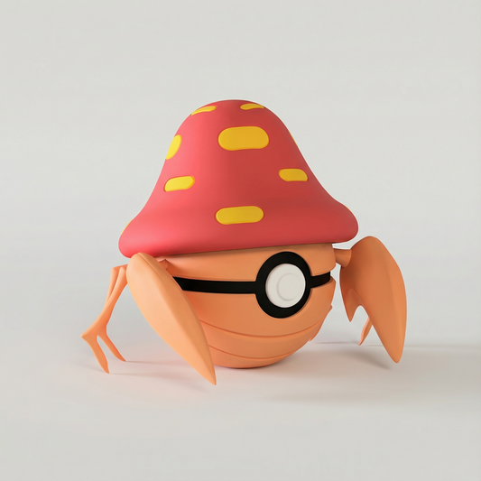 Réplica 3D de Parasect en su Pokéball