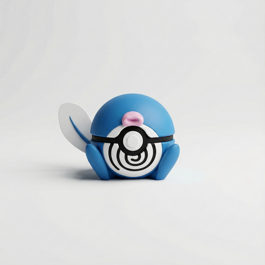 Réplica 3D de Poliwag dentro de Pokéball