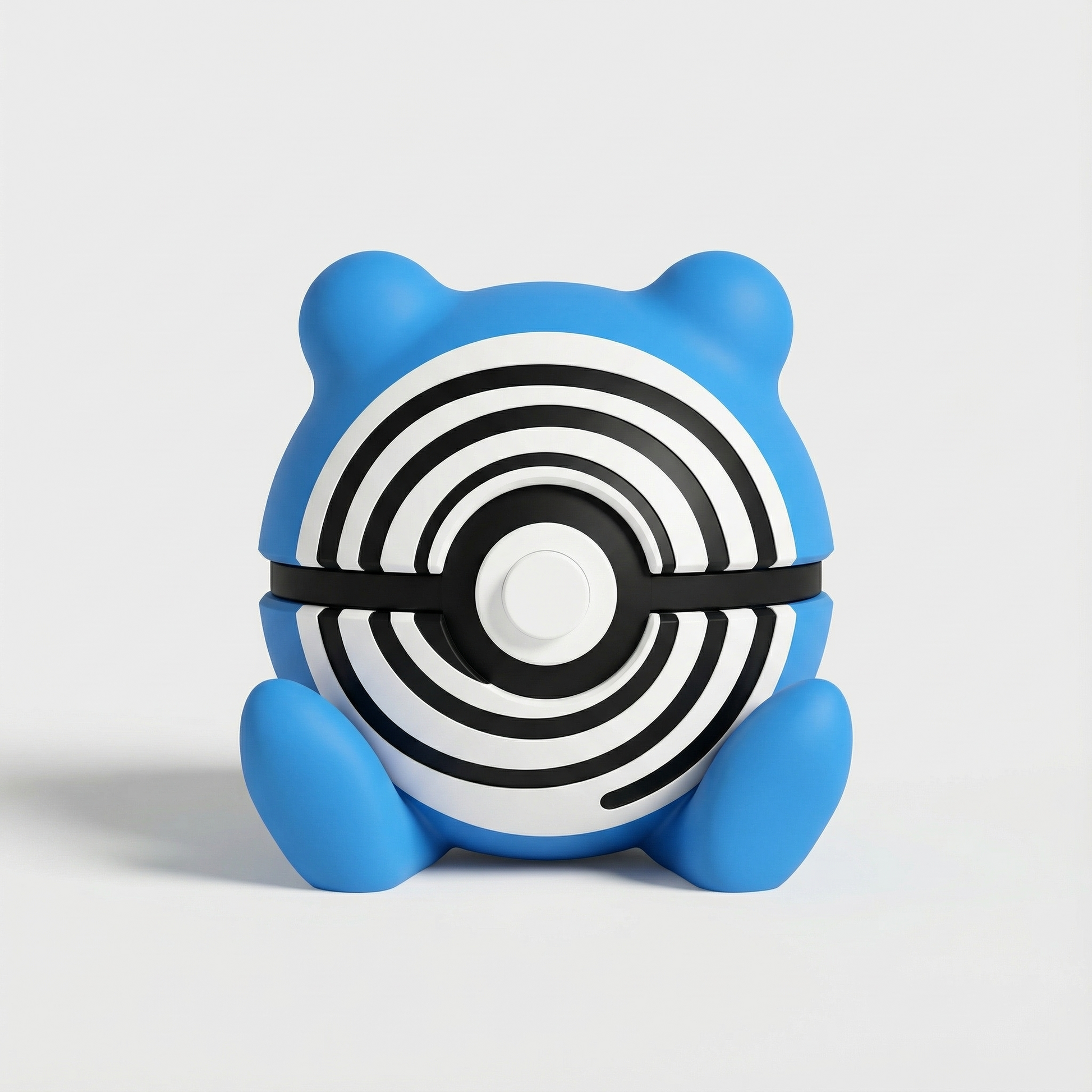 Figura Poliwhirl 3D dentro de Pokéball