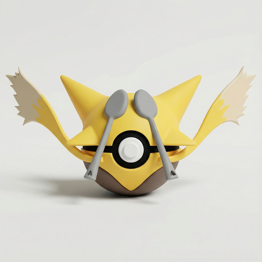 Réplica Pokéball Alakazam impresa en 3D