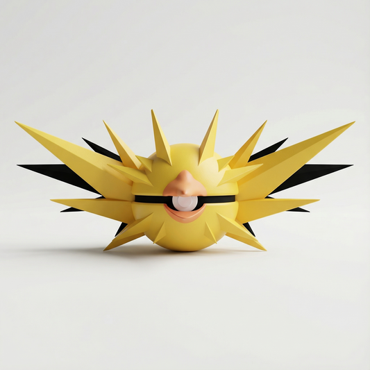 Pokéball 3D con Zapdos tipo eléctrico