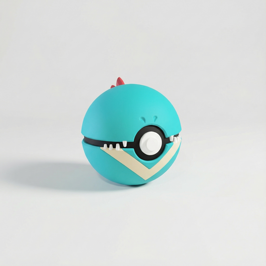 Figura 3D de Totodile tipo agua en azul.