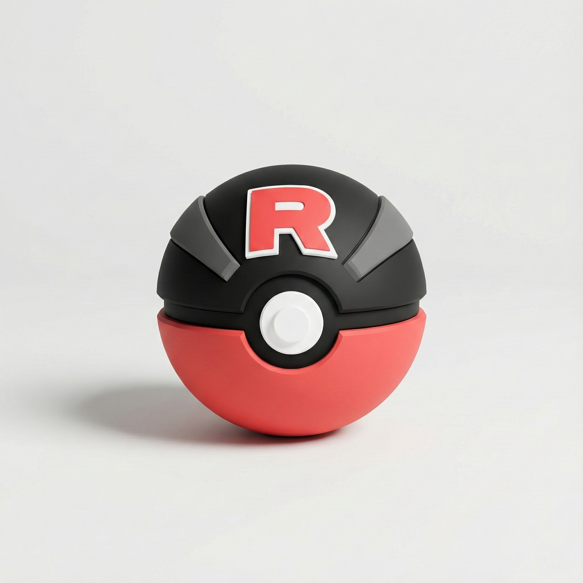 Pokéball Team Rocket negra y roja 3D