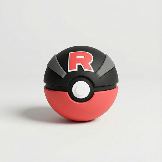 Pokéball Team Rocket negra y roja 3D